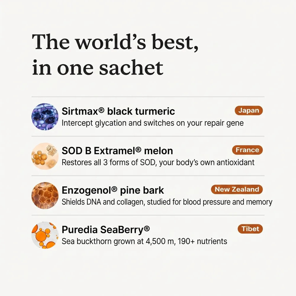The four patented extracts in LiveOn and where they come from